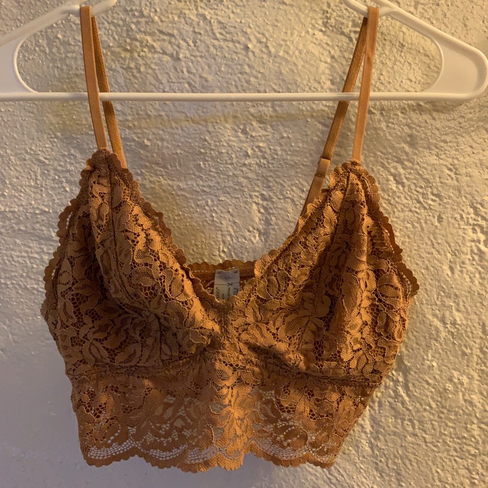 Tan Lacy Bralette